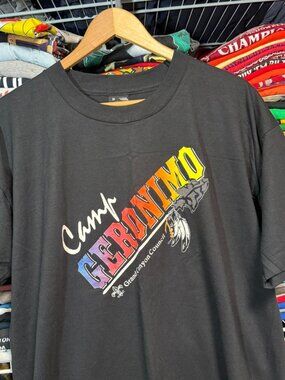 90s vintage Camp Geronimo Grand Canyon council Boy Scouts t shirt black